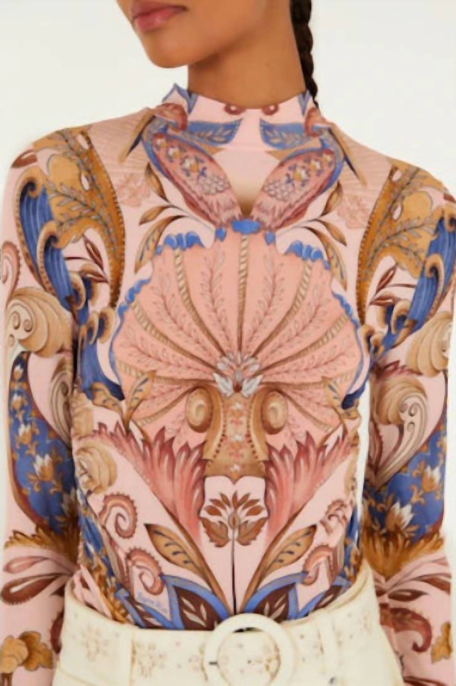 Farm Rio - Sea Garden Jersey Top