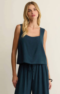 Z Supply - Charli Cropped Linen Tank Top