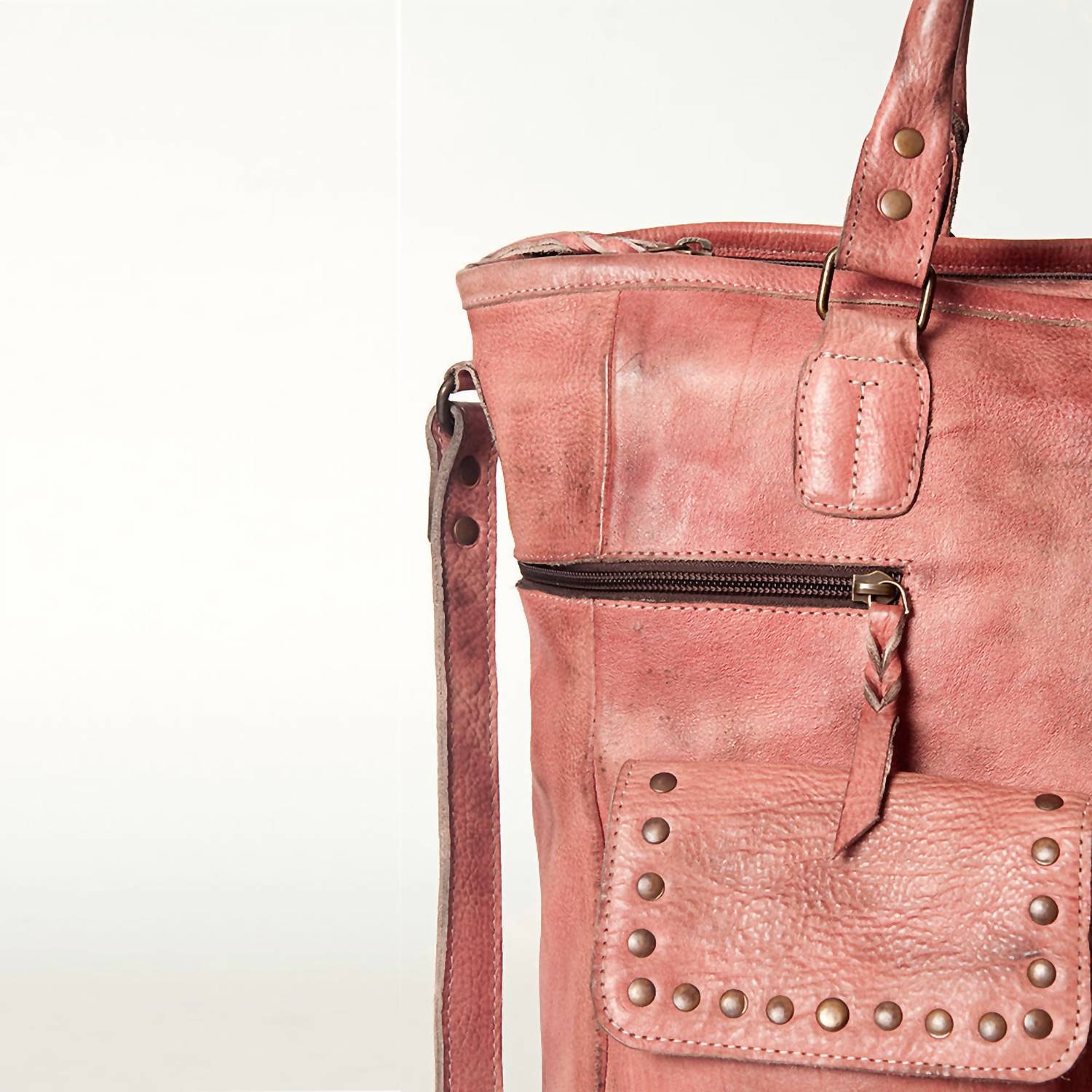 Never Mind - Women's Premium Authentic Full Grain Leather Tote Bag