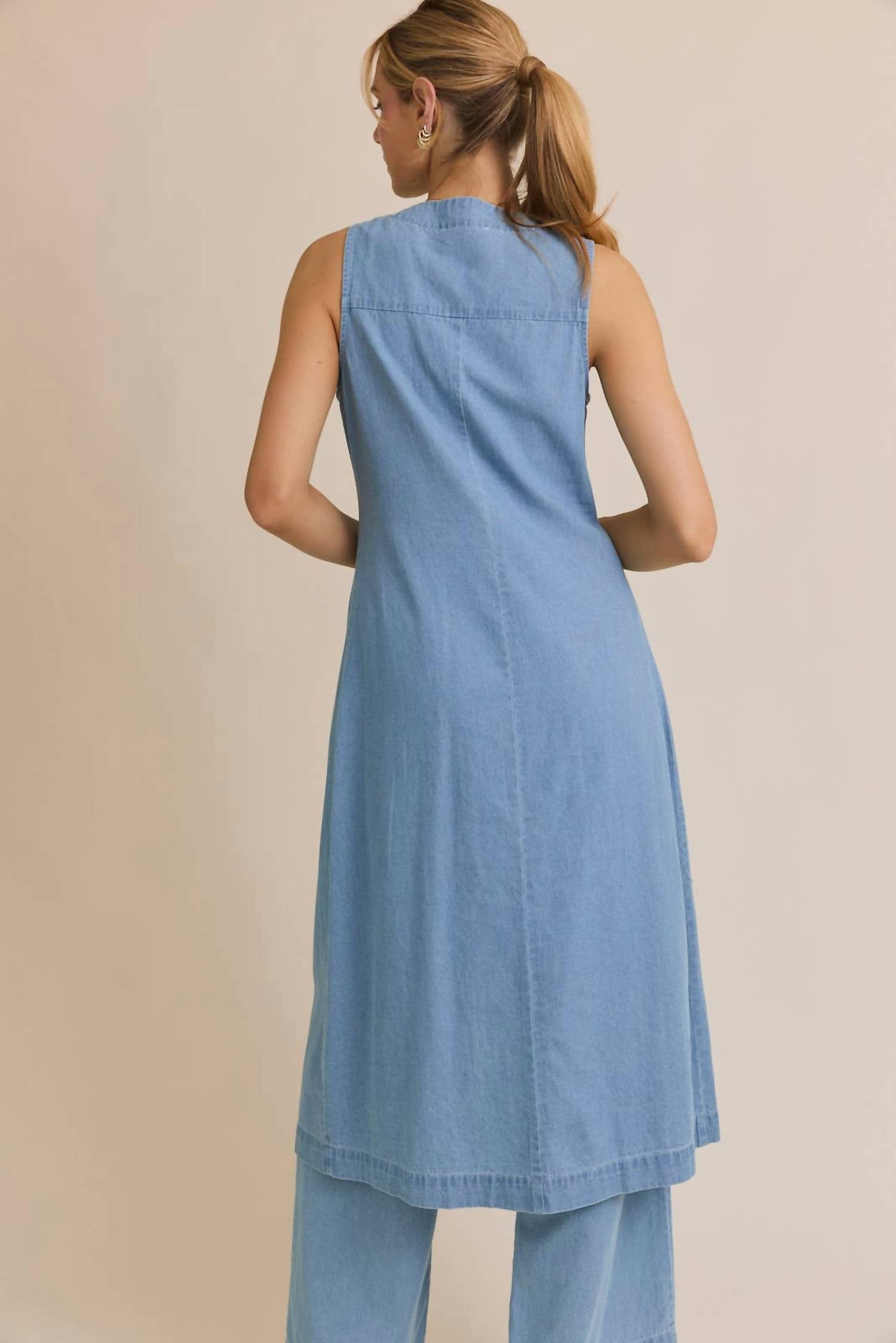 Gilli - Long Denim Vest Dress