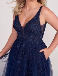 Ellie Wilde - Side-slit Long Prom Ball Gown