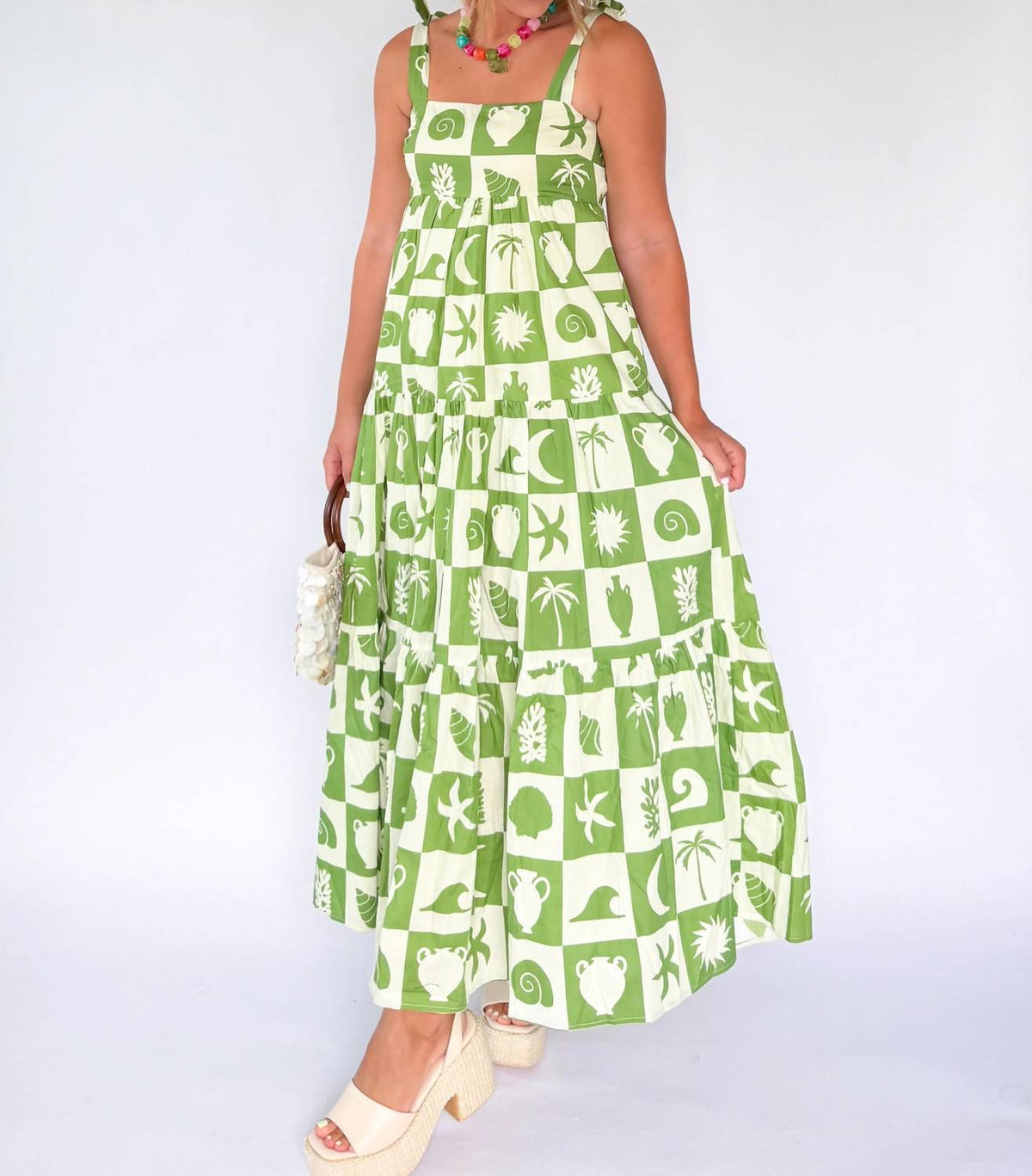 Karlie - Tie Shoulder Maxi Dress