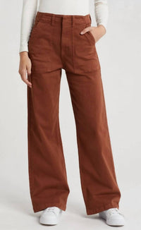 PISTOLA Women's Nicole Cotton Stretch Wide Leg Pant in spice - women's pants