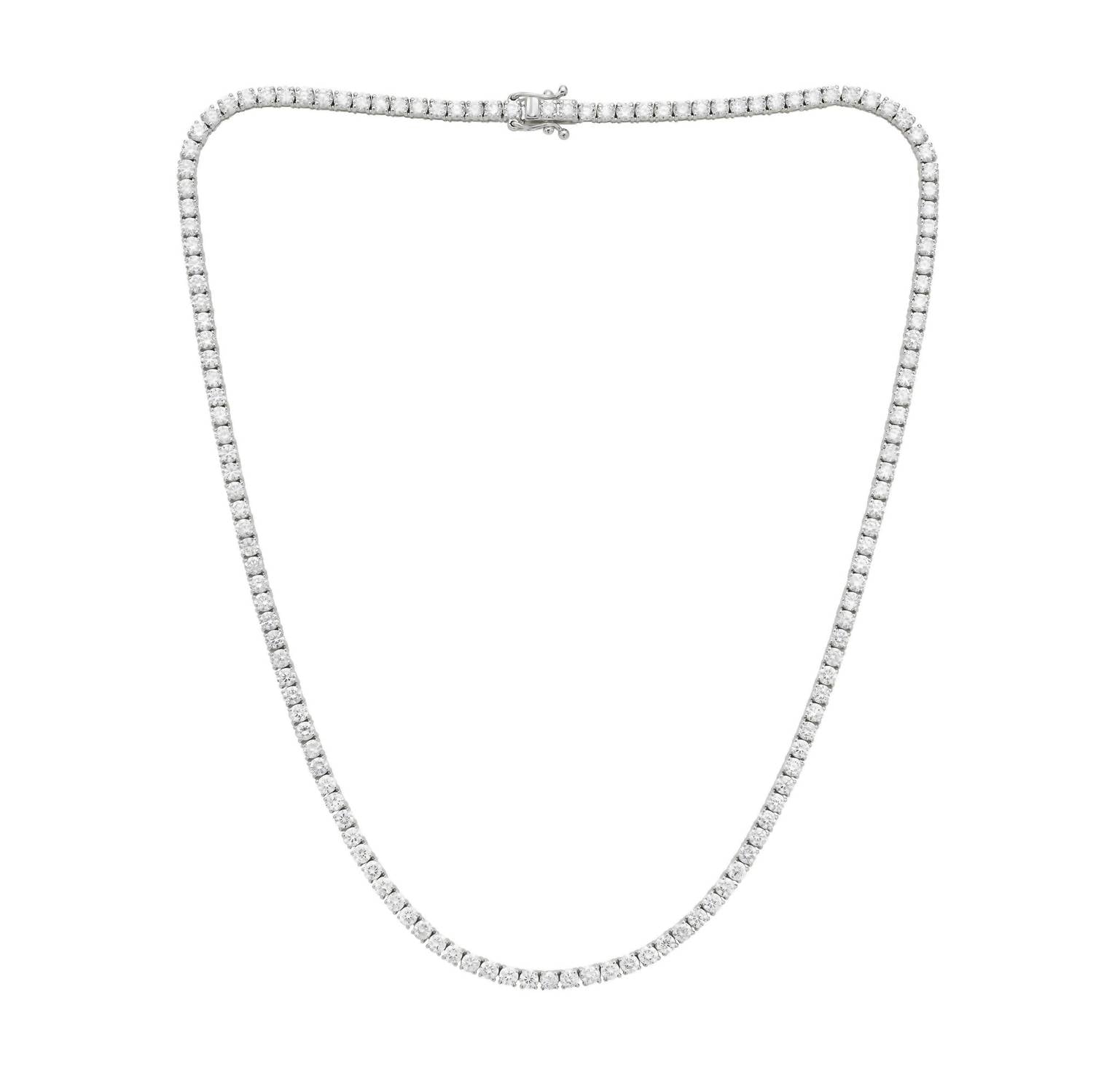 Diana M Jewels - Women's Rare 15.50 Carat Diamond Tennis Necklace