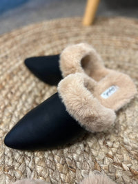 Thistle And Clover - Women's Dress Furry Flats