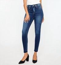 Kancan - High Rise Ankle Skinny Jeans With Released Hem