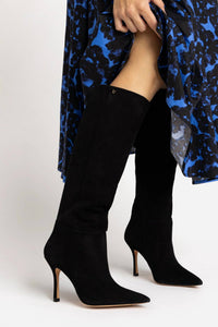 Larroude Women's Kate Hi Stiletto Pointed Toe Boots in black - women's shoe - view 7