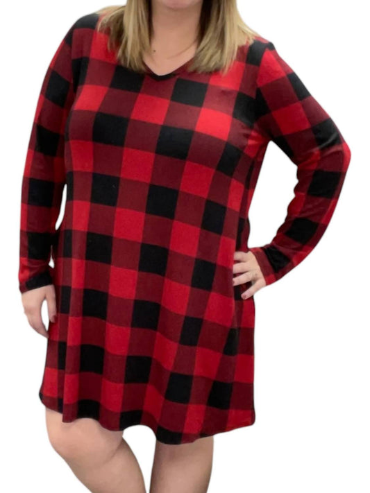 Honeyme - Buffalo Plaid Dress