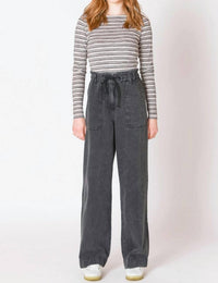 Dex Clothing Wide Leg Denim Pants in black - women's pants