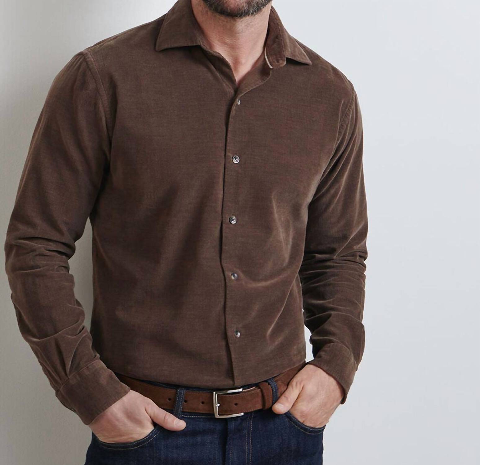 Peter Millar - Aspen Cotton Cashmere Corduroy Sport Shirt