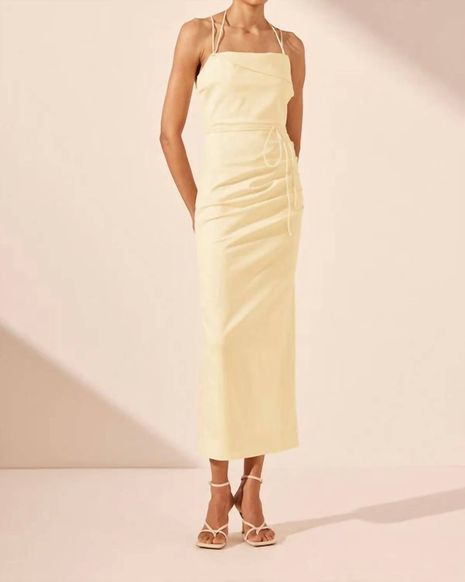 Shona Joy - Lani Draped Cross Back Midi Dress