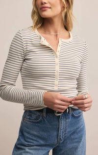 Z Supply - Stella Striped Modal Rib Henley Top