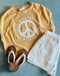 Ee:Some - Washed Peace Sign Sweater