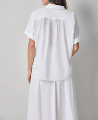 Lilla P - Elbow Sleeve Button Down Shirt