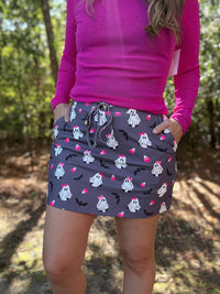 Jess Lea Pink-a-boo Gigi Skort in gray - women's shorts