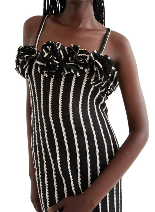 Tach - Anissa Knitted Fabric Maxi Dress