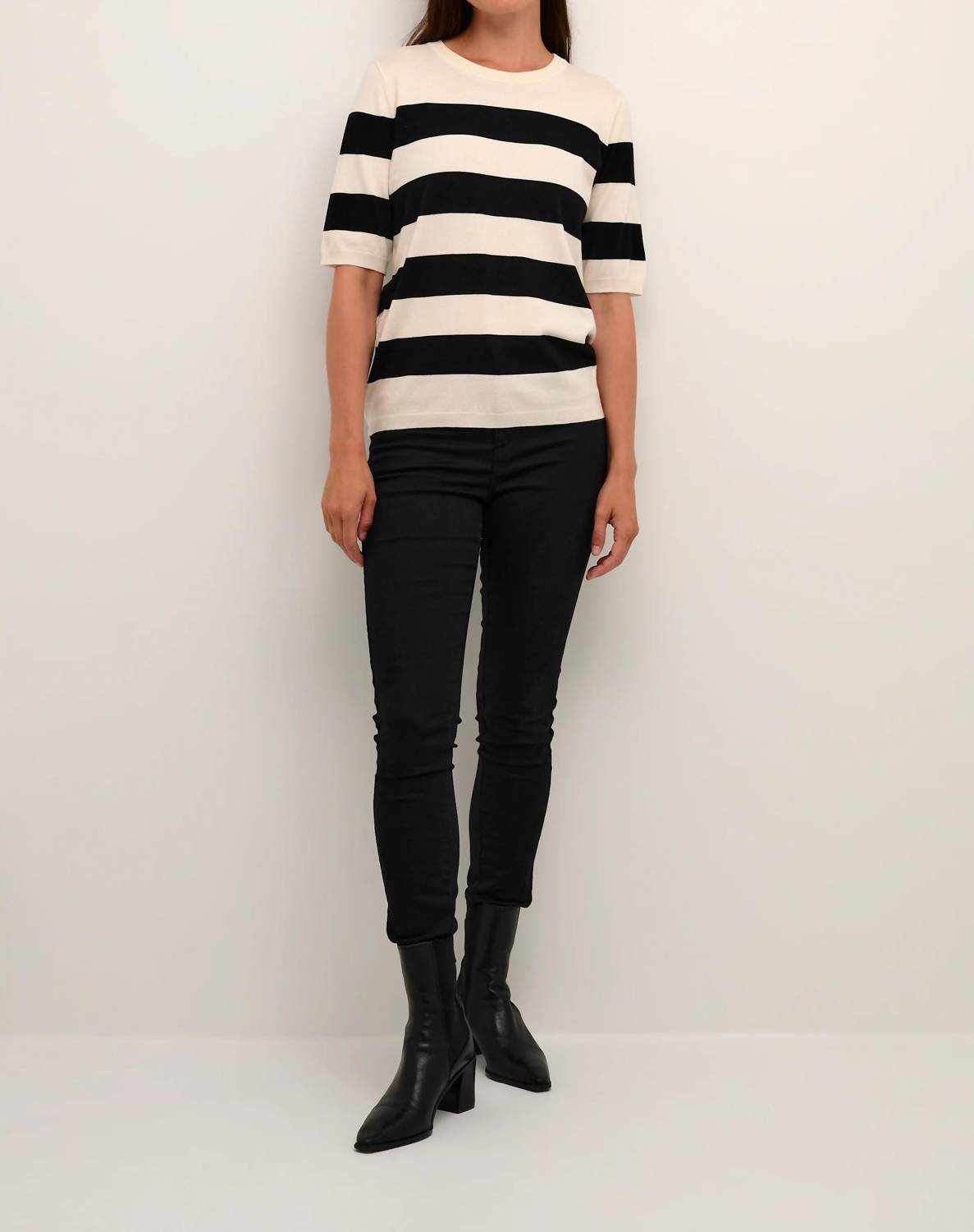 Kaffe - Lizza Short Sleeve Stripes Pullover