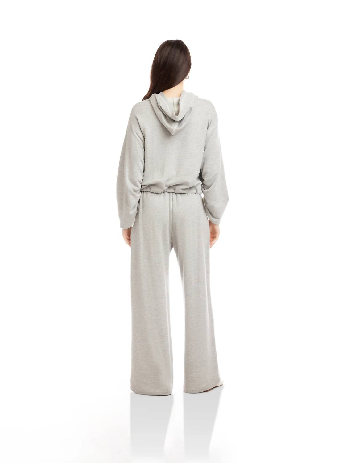 Fifteen Twenty Lani Wide Leg Pants in light heather gray - women's pants - view 6