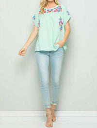 See And Be Seen - On The Border Embroidered Top