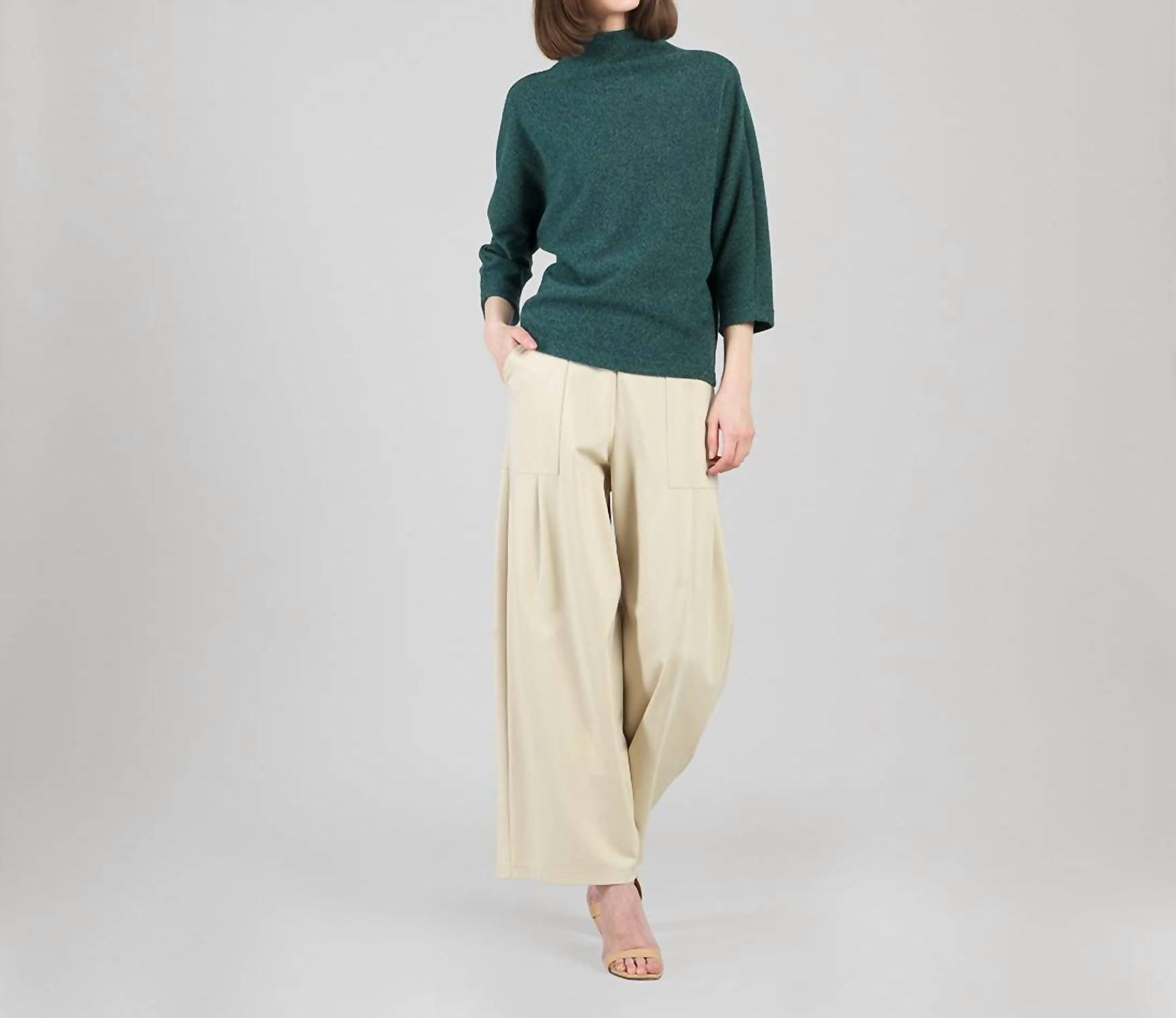 Clara Sun Woo - Soft Ribbed Cashmere Funnel Neck Sweater