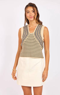 Sage The Label - Mona Striped Sweater Tank