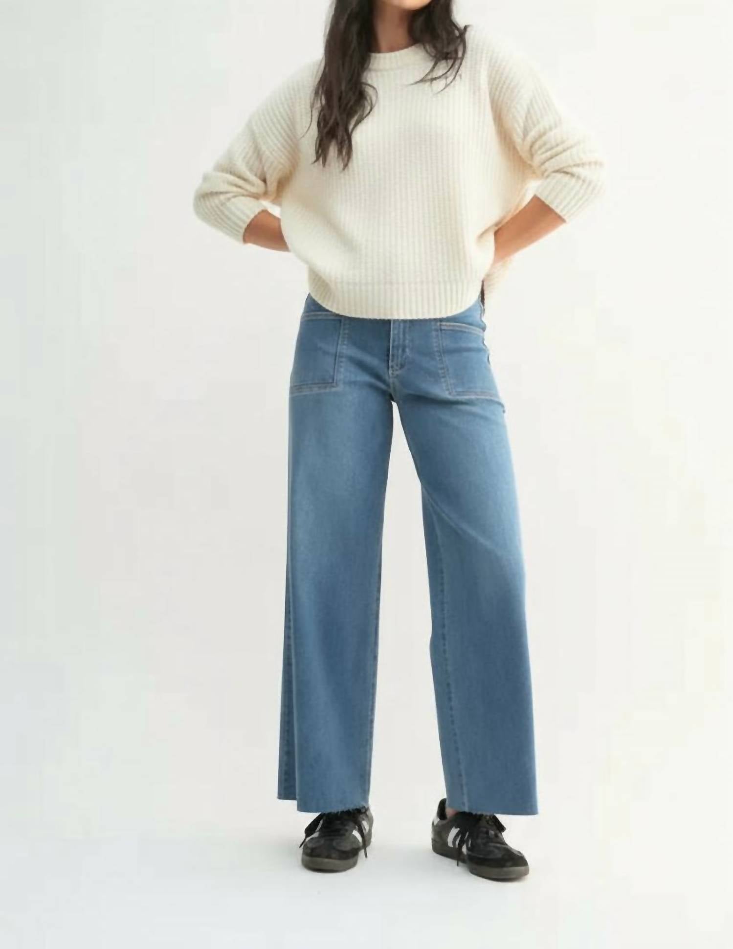 Just Usa - Utility Slim Wide Leg Jeans