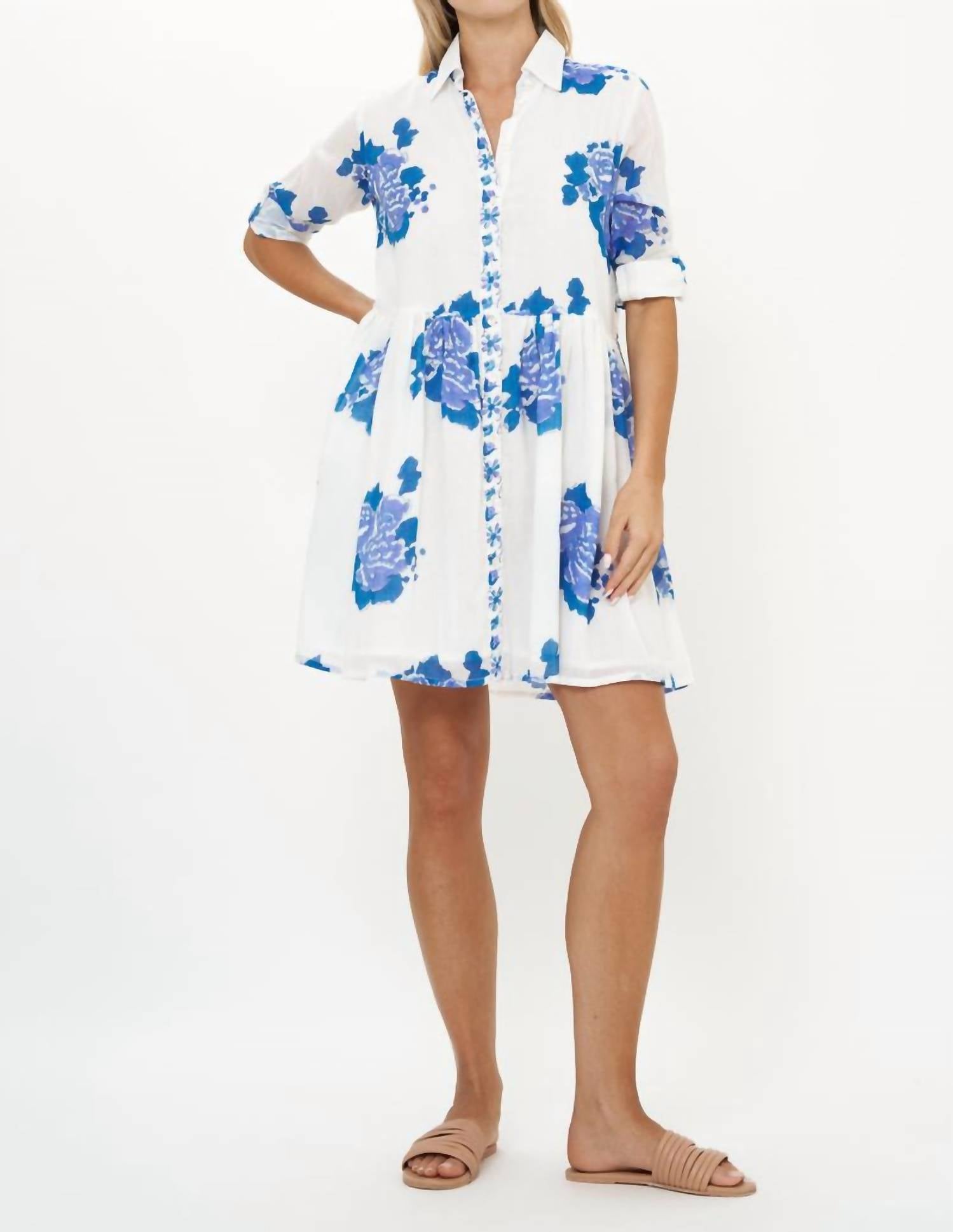 Oliphant - Long Sleeve Shirt Dress Mini Dress
