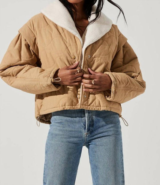Astr - Quilted Faux Shearling Jacket
