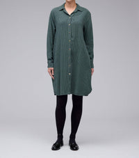cut loose Mini Check Shirt Dress in succulent - women's dress