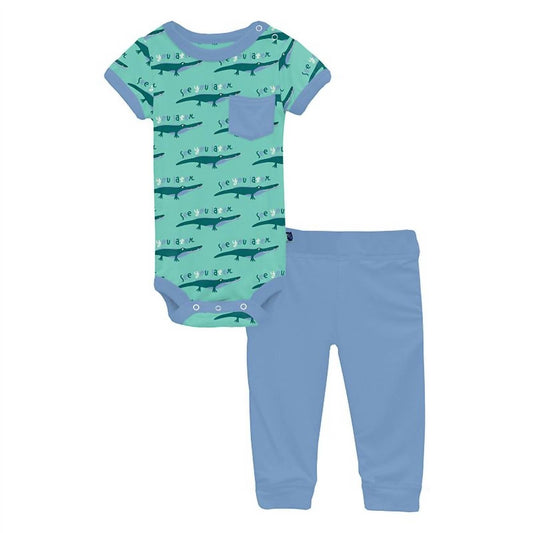 Kickee - Kid's Pocket One Piece & Pant Outfit Set