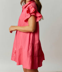 FANTASTIC FAWN Cheers Celebration Sequin Patch Dress in fuchsia - women's dress - view 4