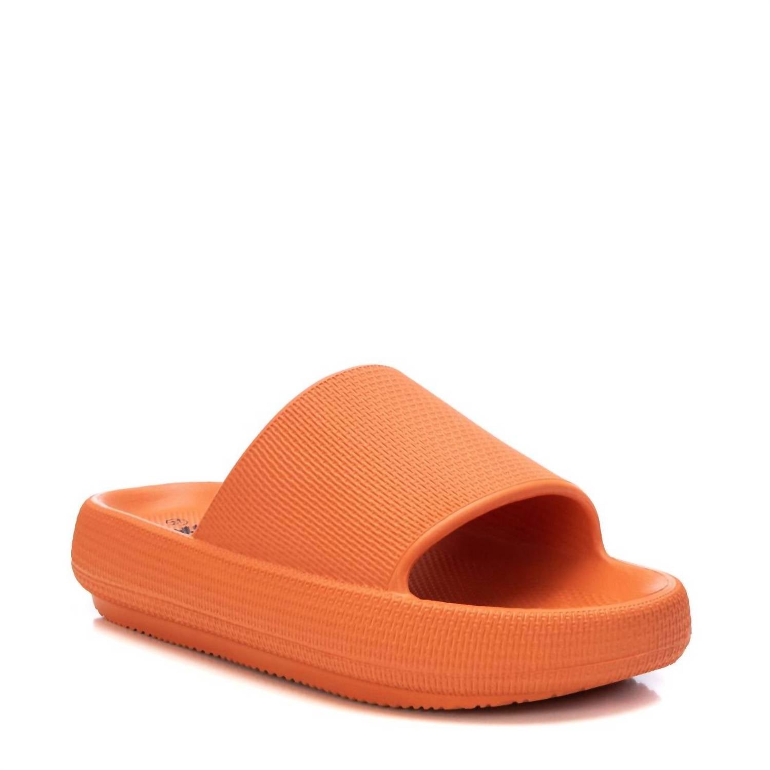 Xti Women's Rubber Flat Sandals in orange - women's sandal