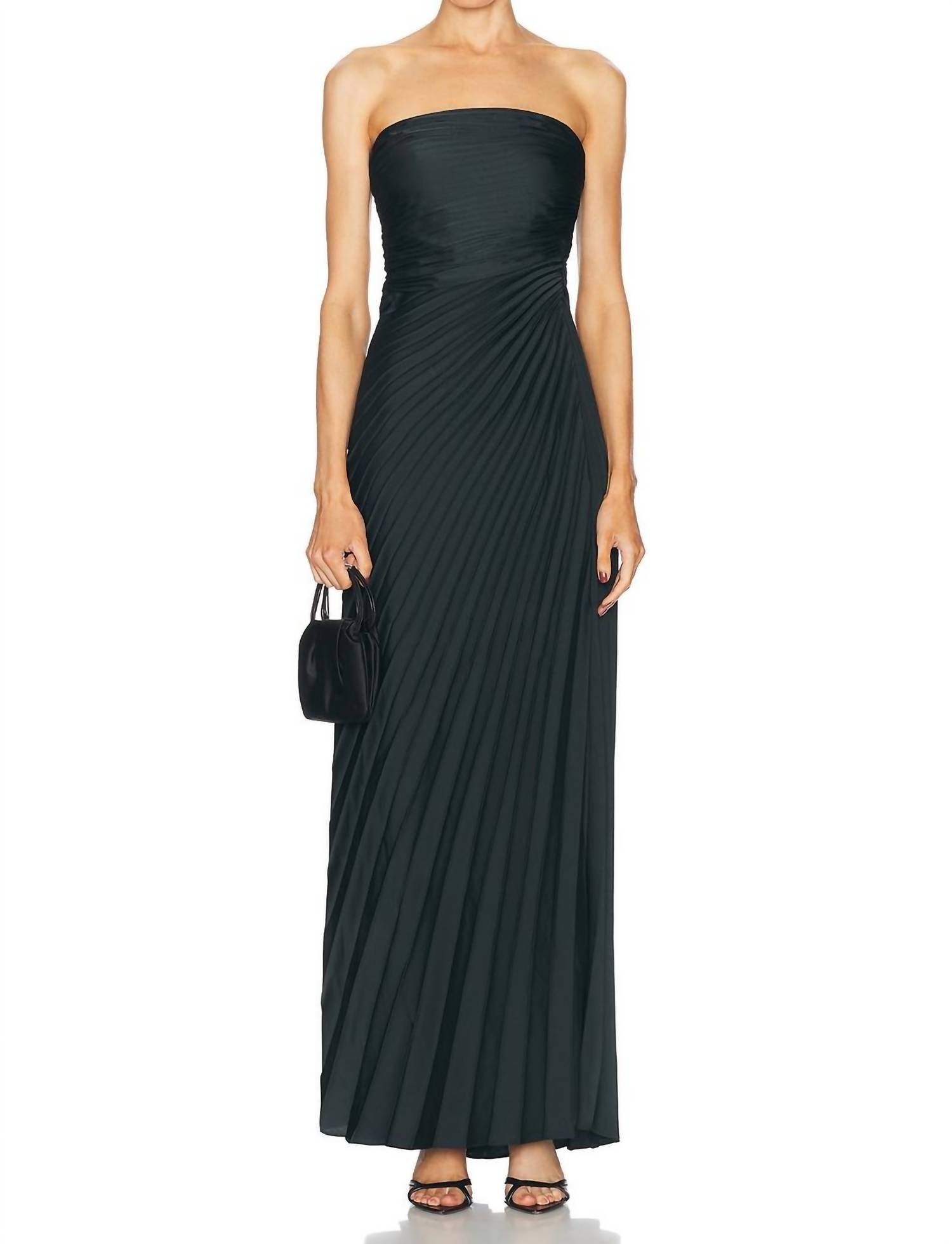A.L.C. - Bianca Strapless Pleated Maxi Dress