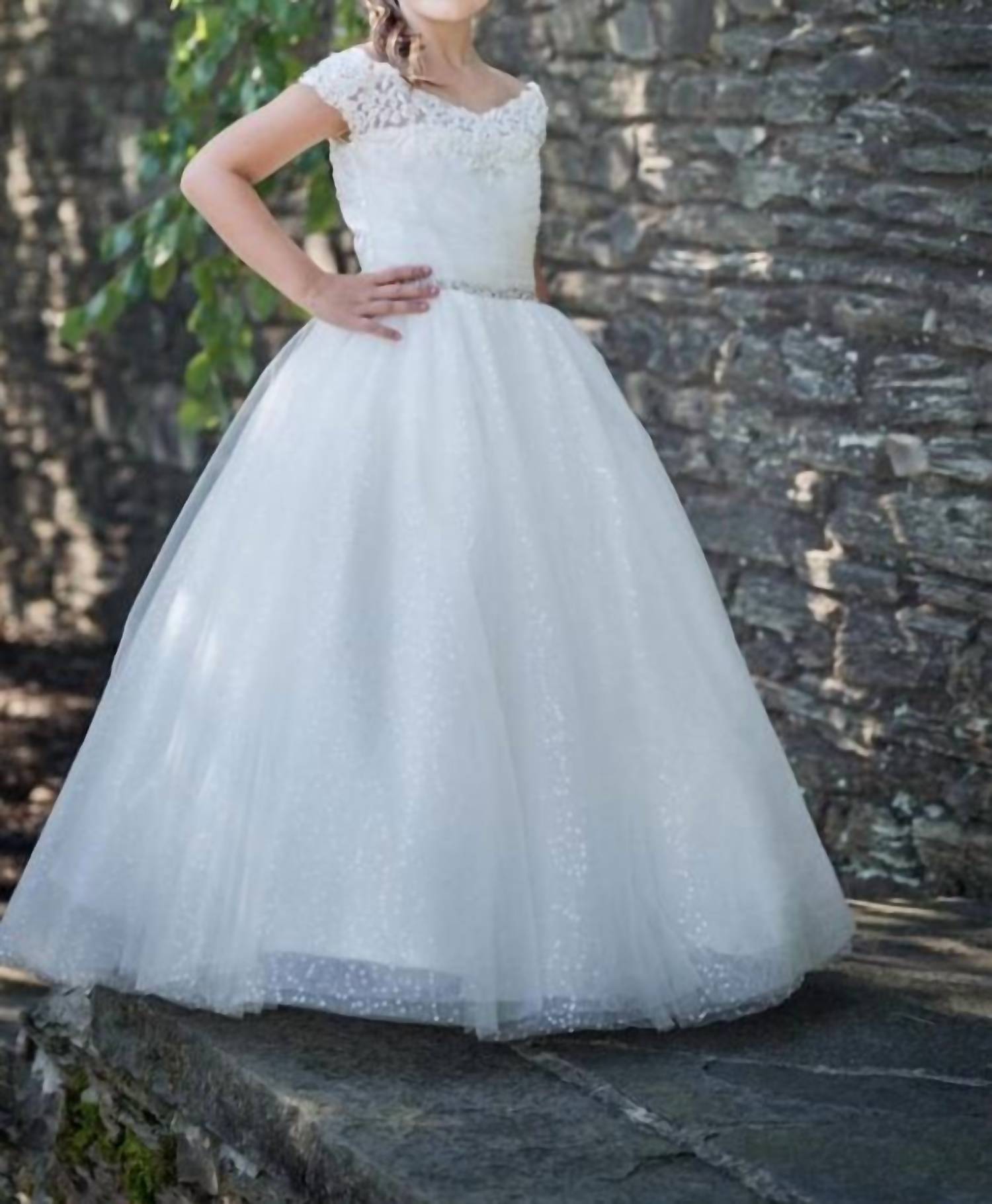 Macis - Girls Beaded Communion Dress