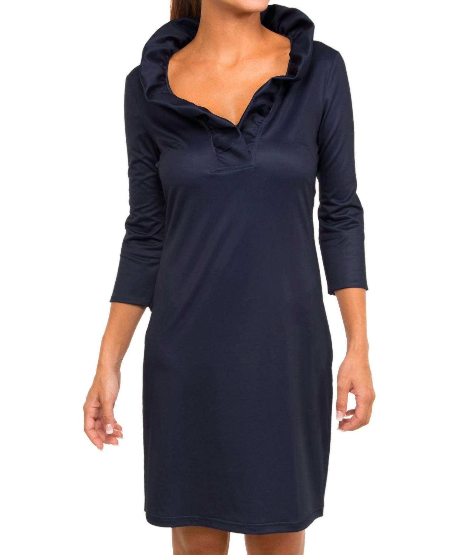 Gretchen Scott - Solid Ruffneck Dress