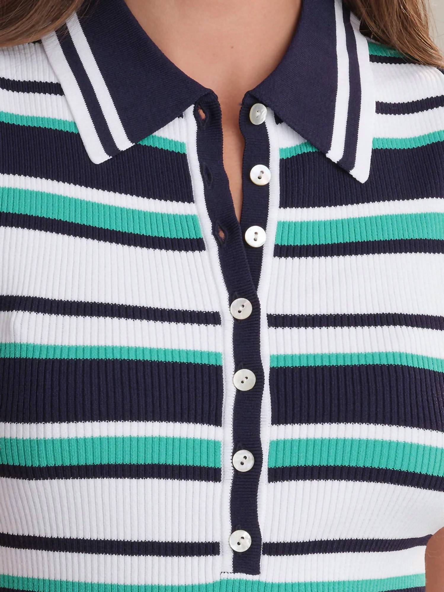 525 America - Vivienne Johnny Collar Stripped Tank