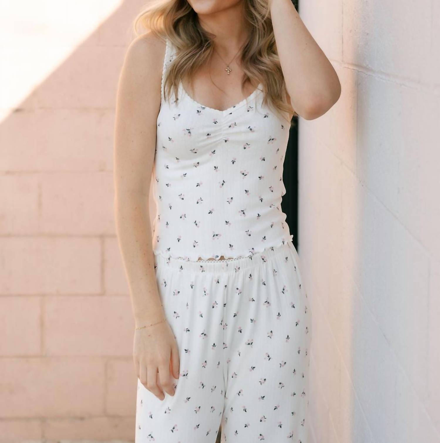 Z Supply - 90's Pointelle Ditsy Floral Tank