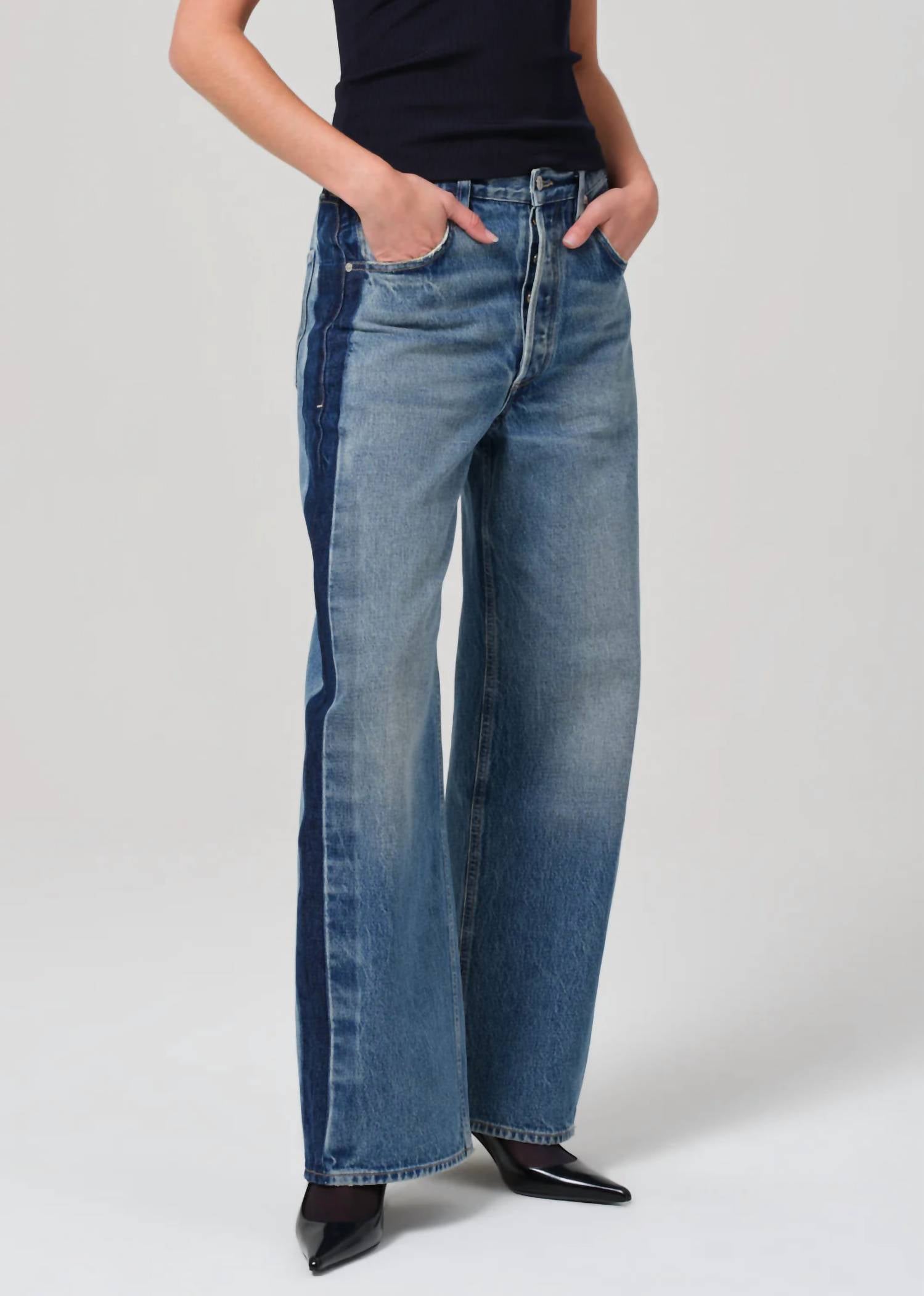 Citizens Of Humanity - Ayla Baggy Tuxedo Stripe Jeans