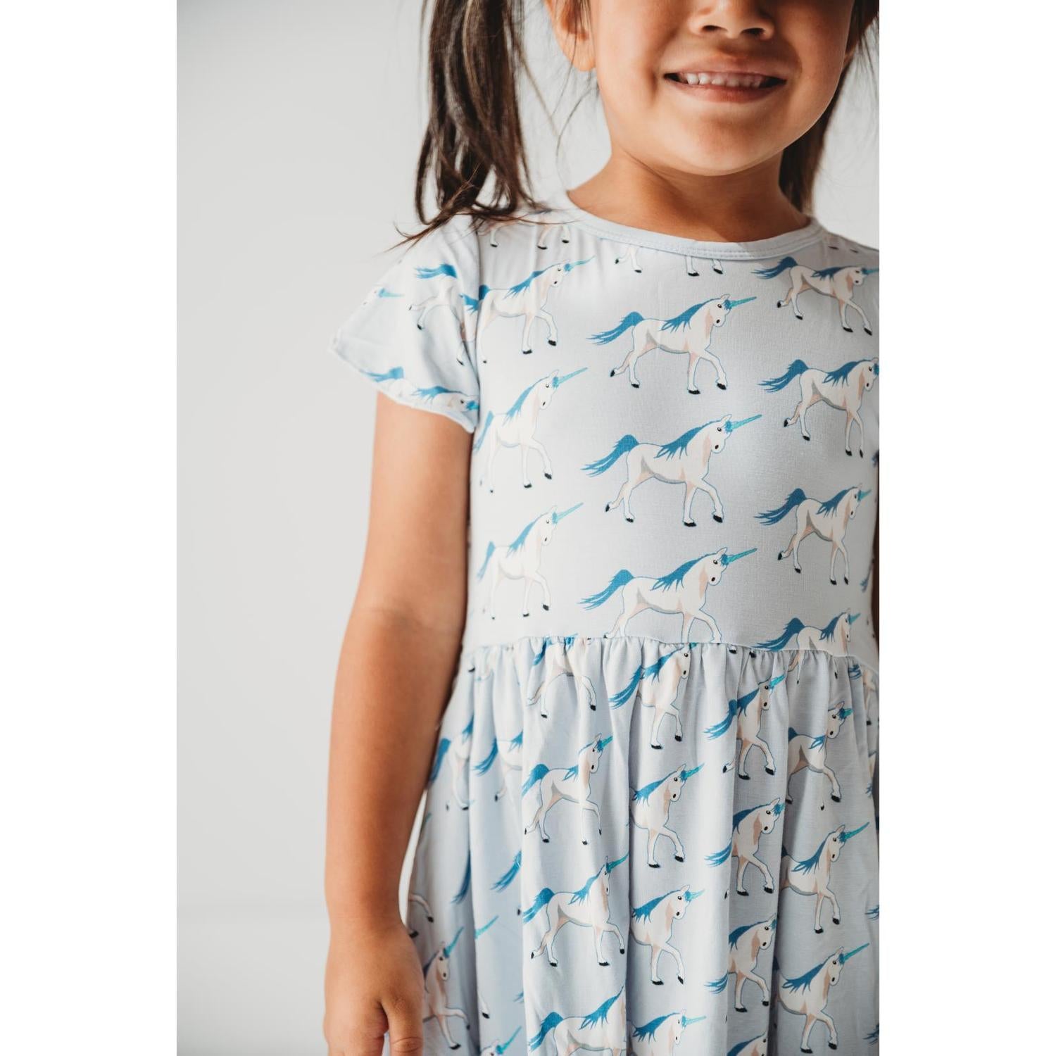 Kickee - Flutter Sleeve Twirl Dress with Pockets