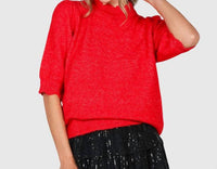 Vine & Love Cherry Crush Sweater Top in red - women's sweater