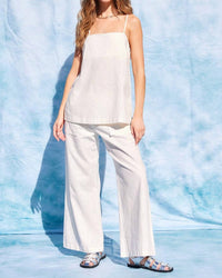 Illa Illa Women's Driftwood Linen Set in white - women's sleepwear