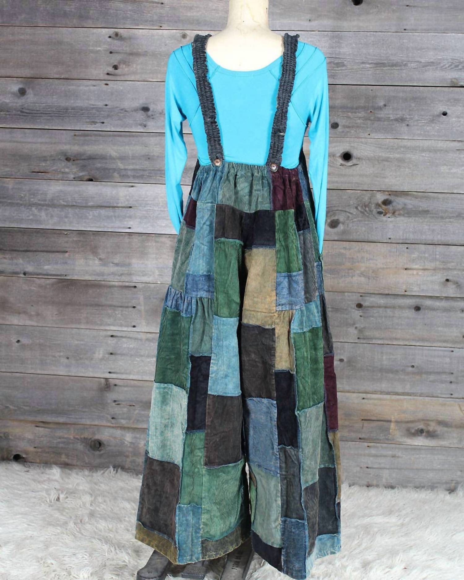 Jayli Women's Strike A Cord Overalls in blue - women's pants - detail view