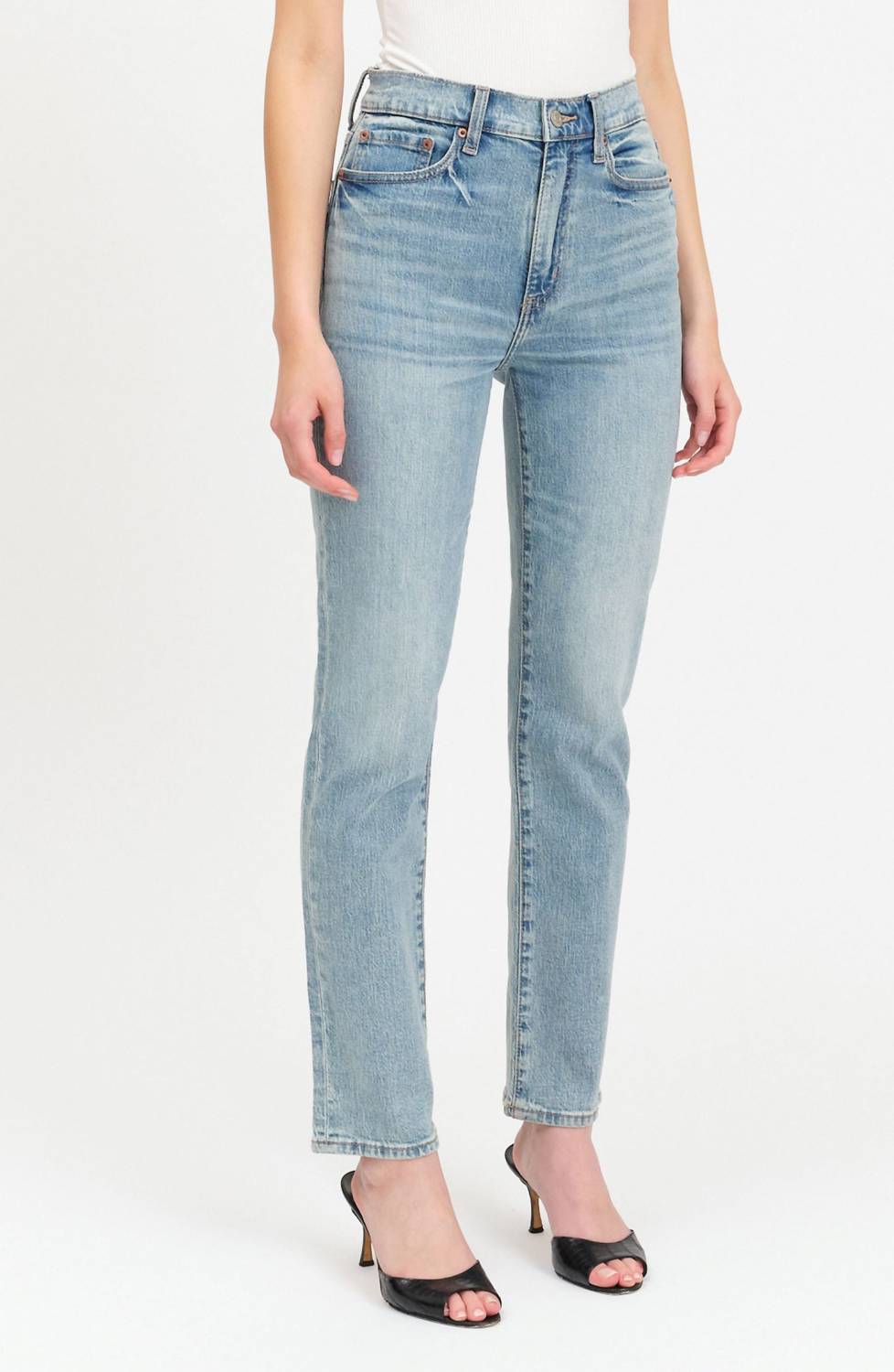 Daze - Smarty High Waist Ankle Slim Straight Leg Jean