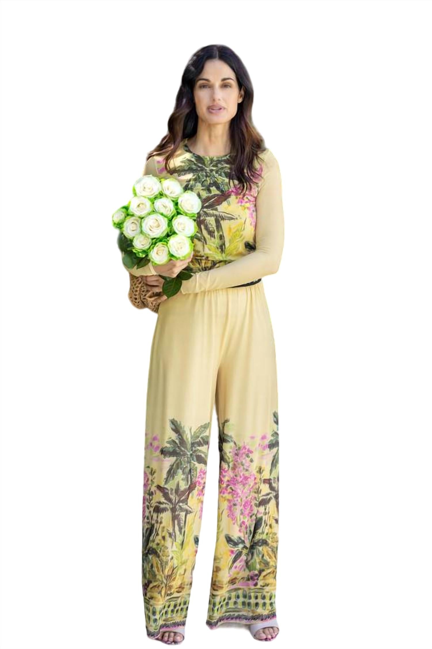 Petit Pois By Viviana G - Palms Pull on Trousers
