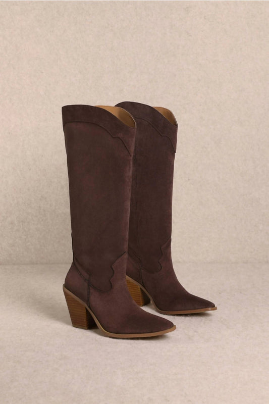 Miracle Miles - Women's Classy Suede Western Boots
