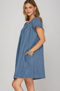 She + Sky - Smocked Ruffle Dress