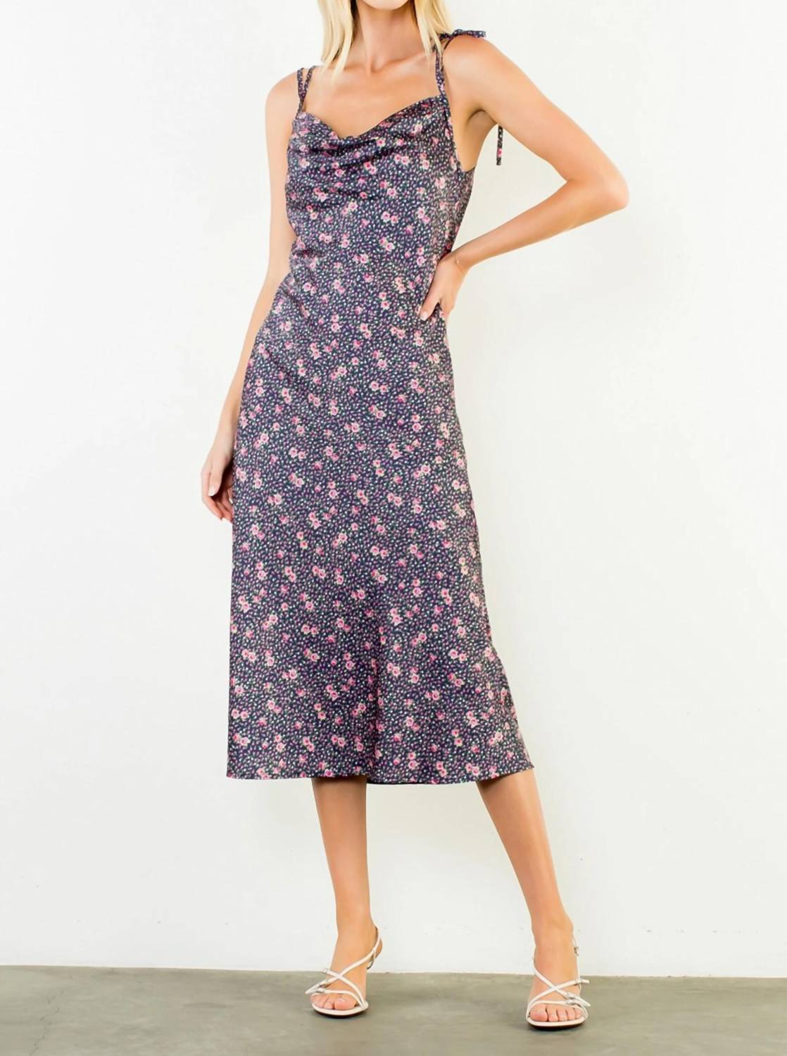 Thml - Tie Shoulder Flower Dress