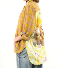 Aratta Wild Wild West Shirt in mustard ivory 1 - women's shirt - alternate view