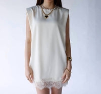 Luvee - Peyton Lace Trim Mini Dress
