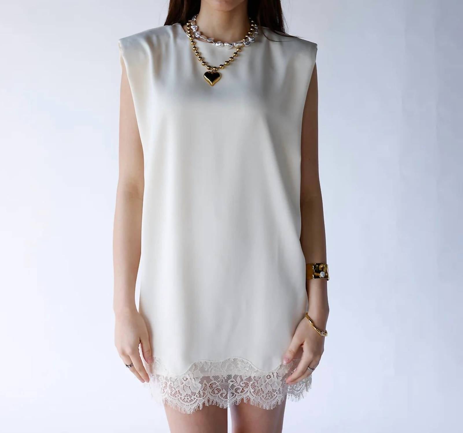 Luvee - Peyton Lace Trim Mini Dress
